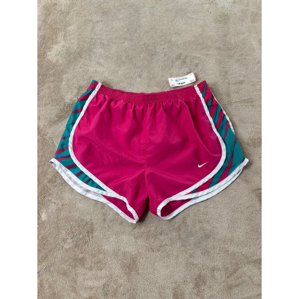 Nike Dri Fit Shorts Womens size Small Hot Pink green líned running NEW